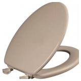 ELONGATED ENAMELED WOOD CLOSED FRONT TOILET SEAT I