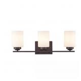 MOD POD 22 IN. 3-LIGHT OIL RUBBED BRONZE BATHROOM