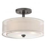 PARSONS STUDIO 15 IN. 3-LIGHT SMOKED IRON SEMI-FLU