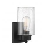 MERIDIAN 5 IN. W X 10.5 IN. H 1-LIGHT MATTE BLACK
