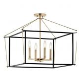 $495 EISLEY 24 IN. 4-LIGHT CHAMPAGNE BRONZE AND BL