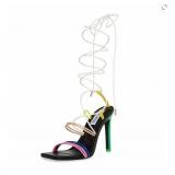 STEVE MADDEN UNIQUE MULTI STRAPPY TIE UP STILETTO