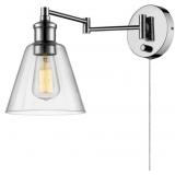 GLOBE ELECTRIC LECLAIRE 1-LIGHT CHROME CLEAR INDUS