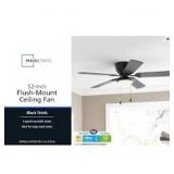 MAINSTAYS 52" BLACK TRADITIONAL INDOOR CEILING FAN