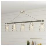 $200 PROGRESS LIGHTING TIANA 5-LIGHT BRUSHED NICKE
