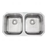 $119 BUILDER 32 IN. UNDERMOUNT DOUBLE BOWL 18 GAUG