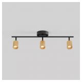 SHURA 3-LIGHT BLACK AND BRASS INTEGRATED LED TRACK