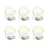 6 PACK 6 IN. ULTRA THIN CANLESS LED RECESSED LIGHT