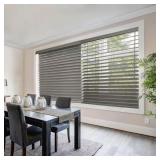 DRIFTWOOD GRAY CORDLESS PREMIUM FAUX WOOD BLINDS W