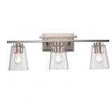 IRIS 24.25 IN. 3-LIGHT BRUSHED NICKEL BATHROOM VAN