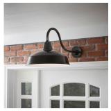 HAMPTON BAY EASTON 14 IN. 1-LIGHT BLACK BARN HARDW