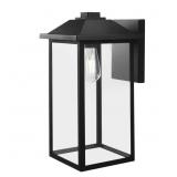 1-LIGHT 18 IN. BLACK HARDWIRED CLASSIC OUTDOOR WAL
