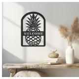 1 LOT (5)VIOLAURA PINEAPPLE METAL WALL ART - EASY