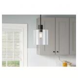 HAMPTON BAY SUTTON PLACE 1-LIGHT MATTE BLACK PENDA