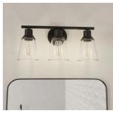PROJECT SOURCE RENO 18-IN 3 -LIGHT MATTE BLACK TRA
