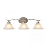 ANDENNE 3-LIGHT BRUSHED NICKEL VANITY LIGHT WITH B