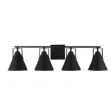 INSDALE 4-LIGHT MATTE BLACK MODERN INDUSTRIAL BATH