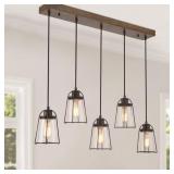 $200 MODERN FARMHOUSE DINING ROOM CHANDELIER 5-LIG