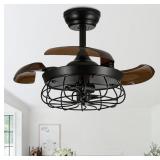 DUMAIWAY 30" CAGED CEILING FAN, INDUSTRIAL RETRO C
