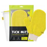 YELLOW TICK REMOVAL GLOVE FOR HUMANS & PETS - SAFE