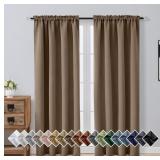 BROWN BLACKOUT CURTAINS FOR BEDROOM 72 INCH LENGTH