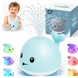 GIGILLI BABY BATH TOYS, LIGHT UP WHALE BATH TOY SP
