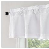 CHYHOMENYC WHITE VALANCE FOR WINDOWS FAUX LINEN 14