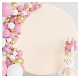 7.2FT ROUND BACKDROP COVER BEIGE ROUND ARCH COVERS
