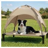ELEVATED DOG BED WITH CANOPY RAISED PET COT FOR LA