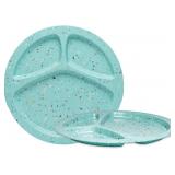 11-INCH DIVIDED PLATES SET OF 2, 100% MELAMINE POR