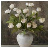 VIERENA 6 PCS 27" FAUX SILK PEONY ARTIFICIAL FLOWE