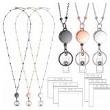 3 PACK BADGE LANYARDS WITH RETRACTABLE REELS AND 6