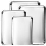 CEKEE BAKING SHEET SET OF 4, STAINLESS STEEL COOKI