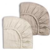 PACK AND PLAY SHEETS 2 PACK, MUSLIN COTTON NURSERY