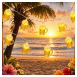 ABEJA BEER MUG STRING LIGHT, 8.5FT TROPICAL BEACH