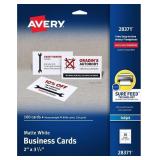 AVERY PRINTABLE BUSINESS CARDS WITH SURE FEED TECH