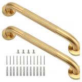 SHOWER GRAB BAR, 2 PACK 16 INCH GOLD BATHROOM GRAB