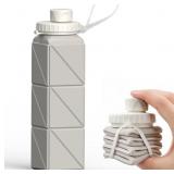 BEAUTAIL COLLAPSIBLE WATER BOTTLES 21OZ/610ML, SIL
