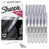SHARPIE METALLIC PERMANENT MARKERS, FINE TIP, SILV