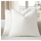 EMEMA DECORATIVE LINEN THROW PILLOW COVERS 18X18 I