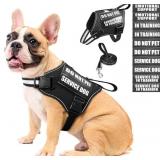 SERVICE DOG VEST HARNESS AND LEASH SET+10 PATCHES,