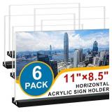 ACRYLIC SIGN HOLDER 11X8.5 