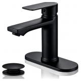 BELZ BLACK BATHROOM FAUCET, LEAD-FREE 1 OR 3 HOLE