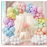 164PCS PASTEL BALLOON ARCH PINK PURPLE YELLOW BLUE