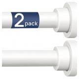ENJOYBASICS 2 PACK TENSION CURTAIN ROD, 32-66" ADJ