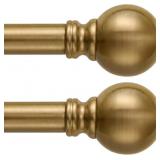 2 PACK WARM GOLD CURTAIN RODS DOUBLE FOR WINDOWS 7