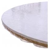 WALRUS CLEAR ROUND VINYL FITTED TABLECLOTH WATERPR