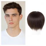 UNTRIMMIED SLIK BASE TOPPER FOR MEN - 3#, DARK BRO