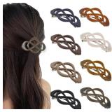 8 PCS HAIR BARRETTES CLIPS FOR WOMEN VINTAGE FRENC
