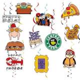 24PCS FRIENDS BIRTHDAY PARTY SUPPLIER HANGING SWIR